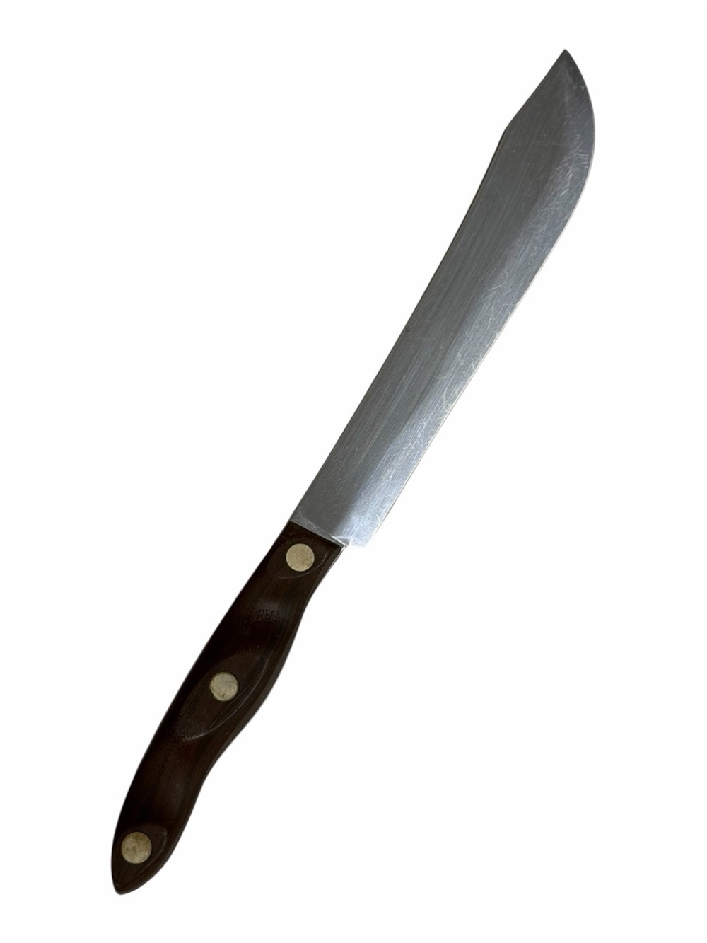 Cutco No 22 Butcher Knife w/Brown Swirl Handle 8" Blade Made in the USA